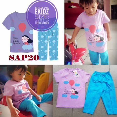 Kaos dan Celana Setelan Anak Perempuan Terbaru Berkualitas SAP04