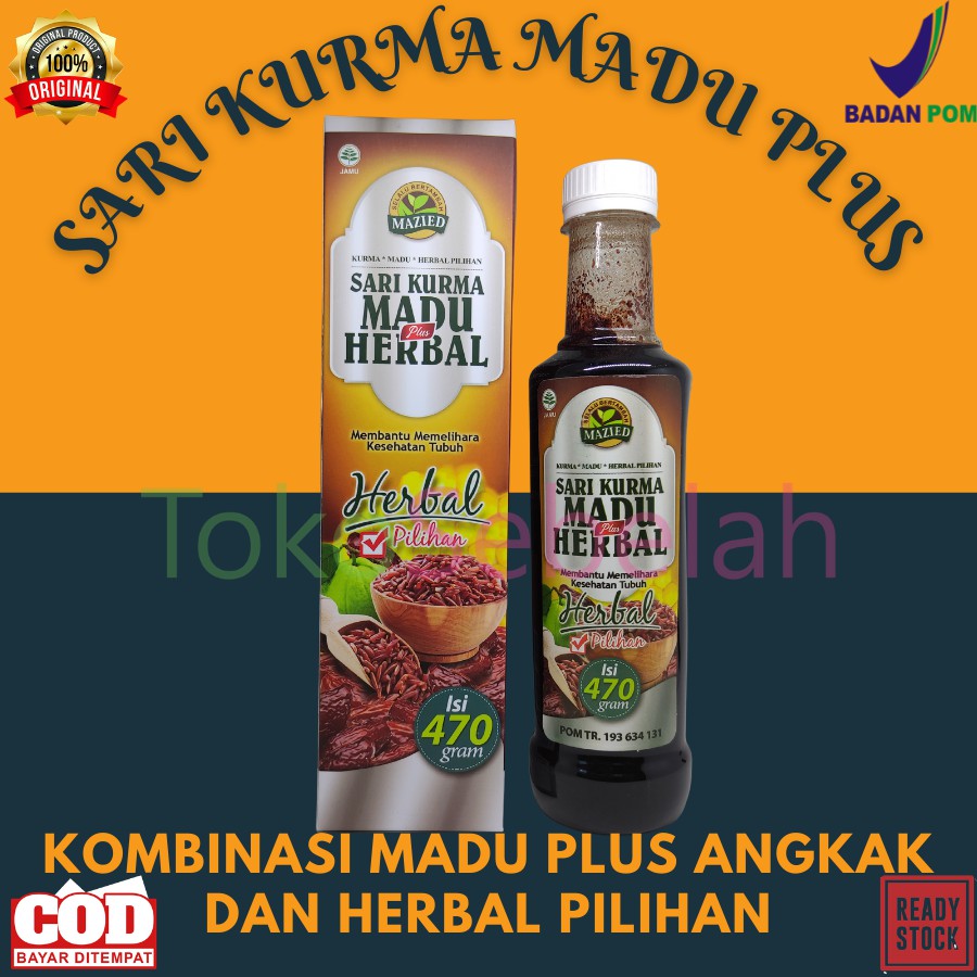 

SARI KURMA MADU PLUS HERBAL MAZIED 470GRAM BPOM - MADU PLUS SARI KURMA - SARI KURMA PLUS MADU - COD