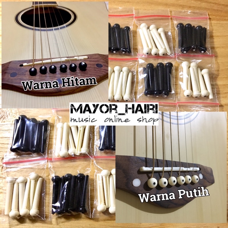 Pin Bridge, Saddle, Nut Gitar Akustik & Klasik (Gitar Nilon), Nut Saddle Akustik Bahan Tulang
