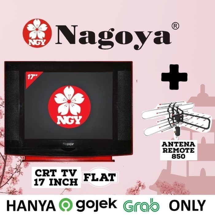 [BUNDLE] Televisi / TV / CRT NAGOYA 17 inch Flat + Antena Remote 850
