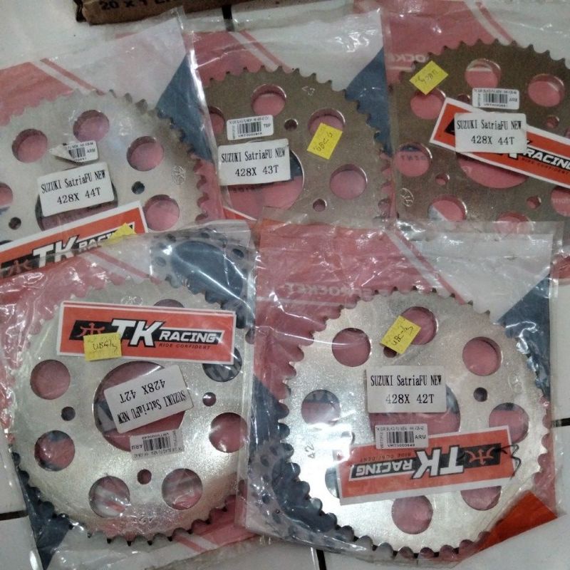 TK RACING - GEAR GIR BELAKANG SATRIA FU NEW FI F1 INJEKSI SPROCKET REAR 428 40-T 41-T 42-T 43-T 44-T