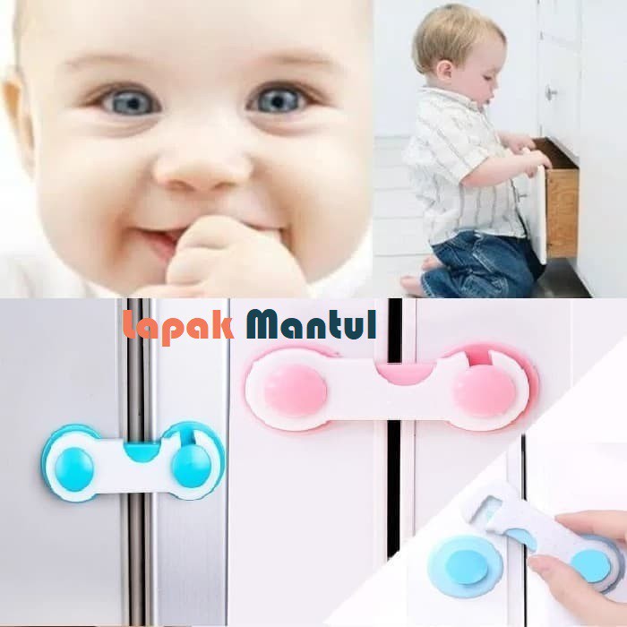 LM-0144 Pengaman Laci Lemari Pintu Kulkas Pengunci Furniture - Pelindung Bayi Baby Safety Lock