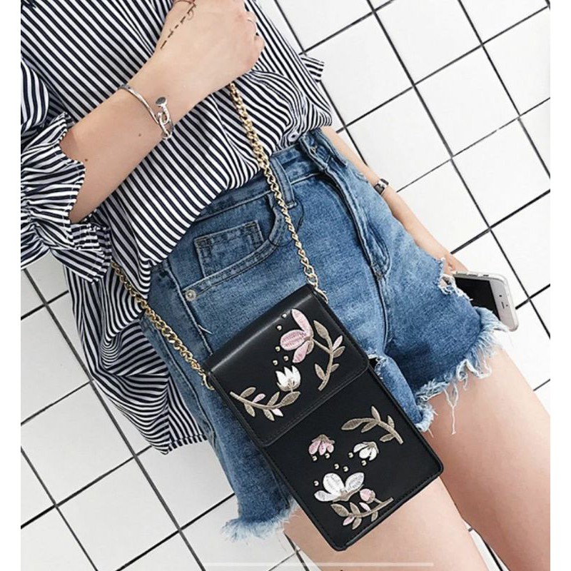 dem_sare - BDS002 POCKET DYLAN Pocket Bag Tas Selempang Wanita Mini Slingbag sakura Tali Rantai Termurah