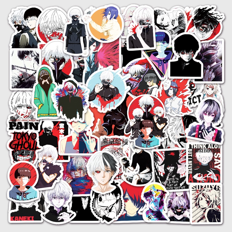 Zhang anime Tokyo Ghoul graffiti sticker laptop skuter ponsel dekorasi stiker