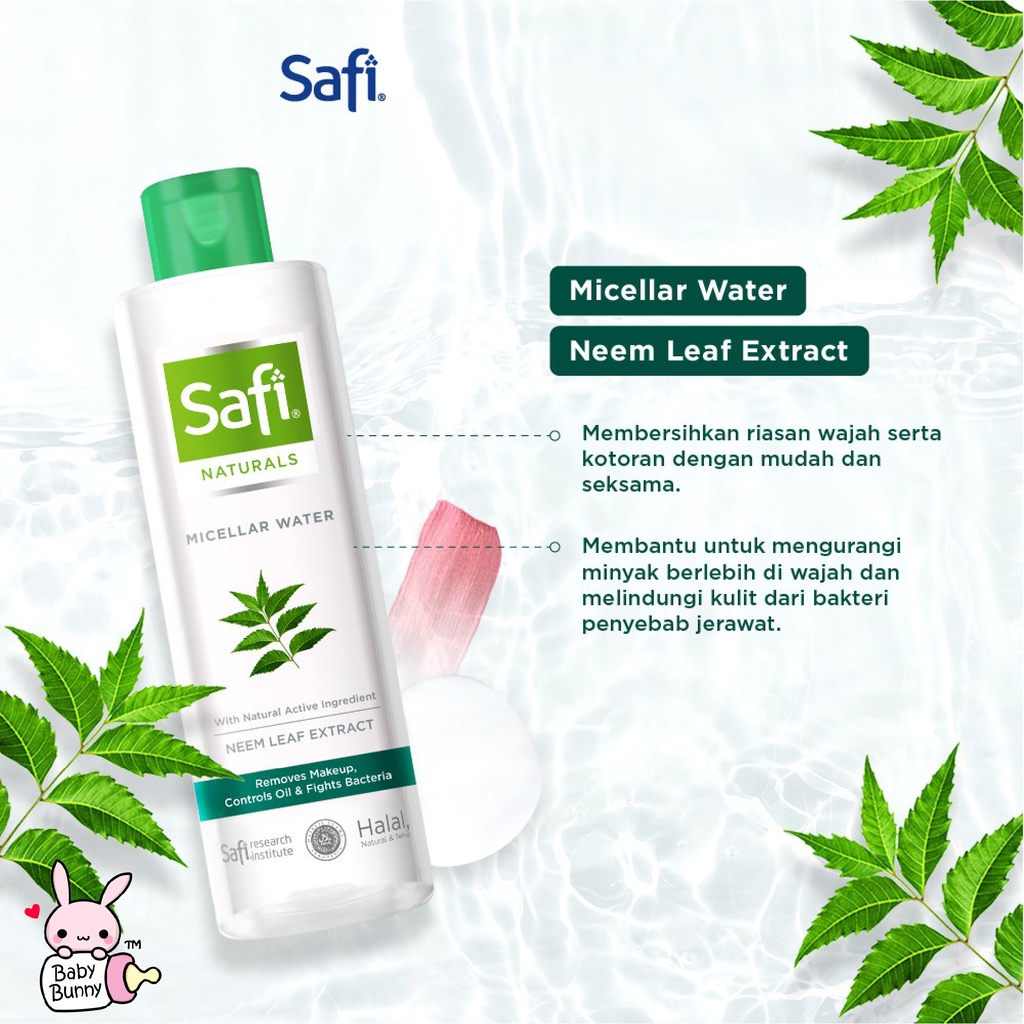 ❤ BELIA ❤ Safi Naturals Micellar Waters 100 | 200 ml | Neem Leaf | Cucumber | Yuzu | Rose Extract