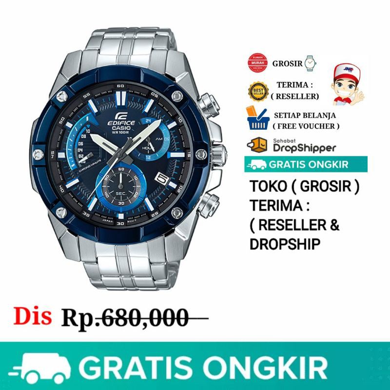( GROSIR ) Jam Tangan Pria Merk Edifice STANDARD CHRONOGRAPH EFR-559DB