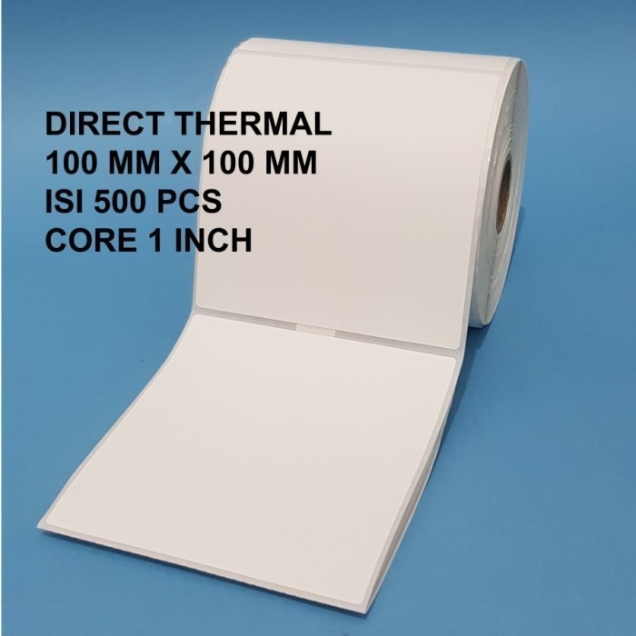 

MURAH LABEL STIKER BARCODE 100 X 100 MM 500PCS STICKER THERMAL 10 X 10 CM KLIKBARCODE
