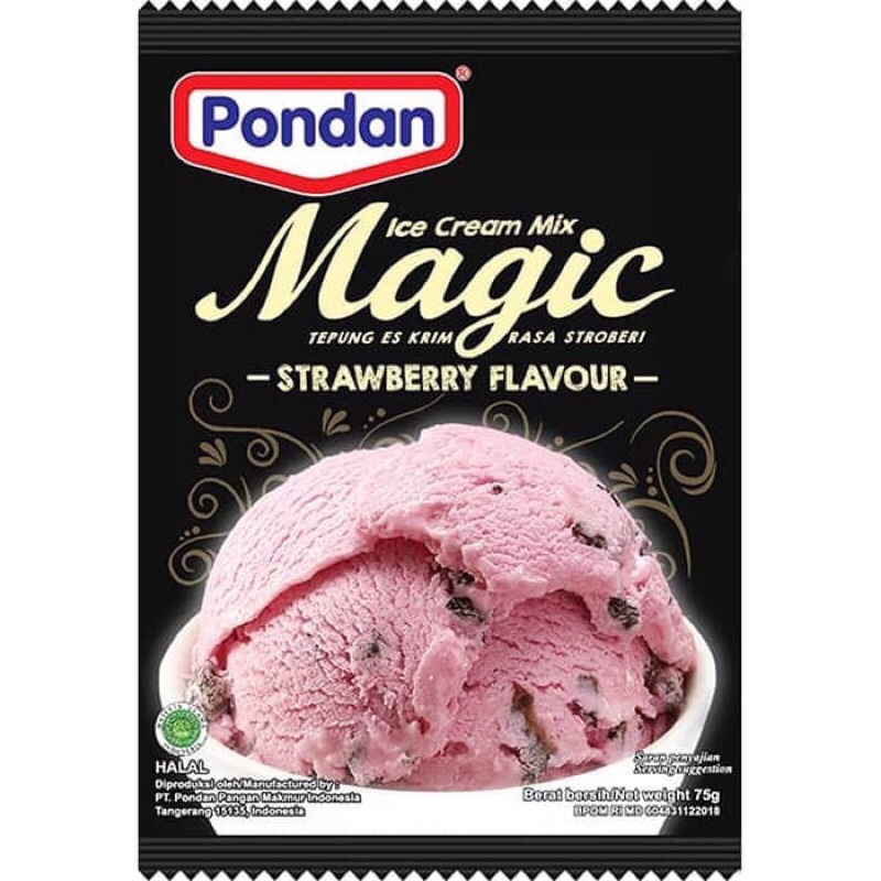 Pondan Ice cream Magic Strawberry Pouch 75 gr