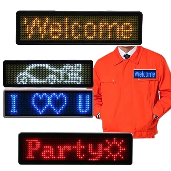 

Id Card - Led Name Badge Tag Id Card-Pesan Berjalan Custom Programable-Pricelist