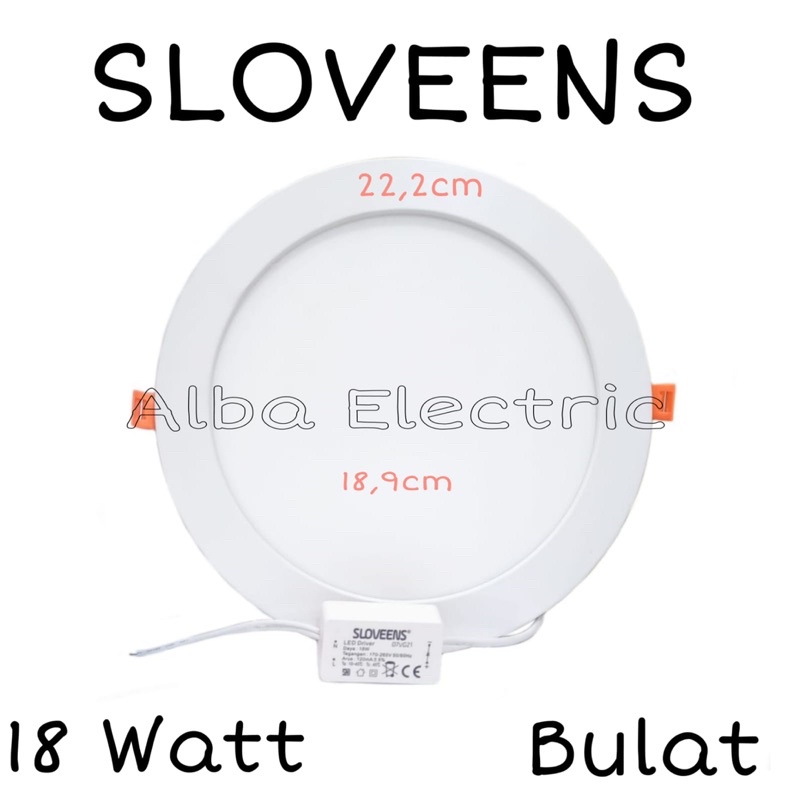 Lampu Downlight Panel LED 18 Watt Bulat SLOVEENS LED Panel 18 watt Bulat