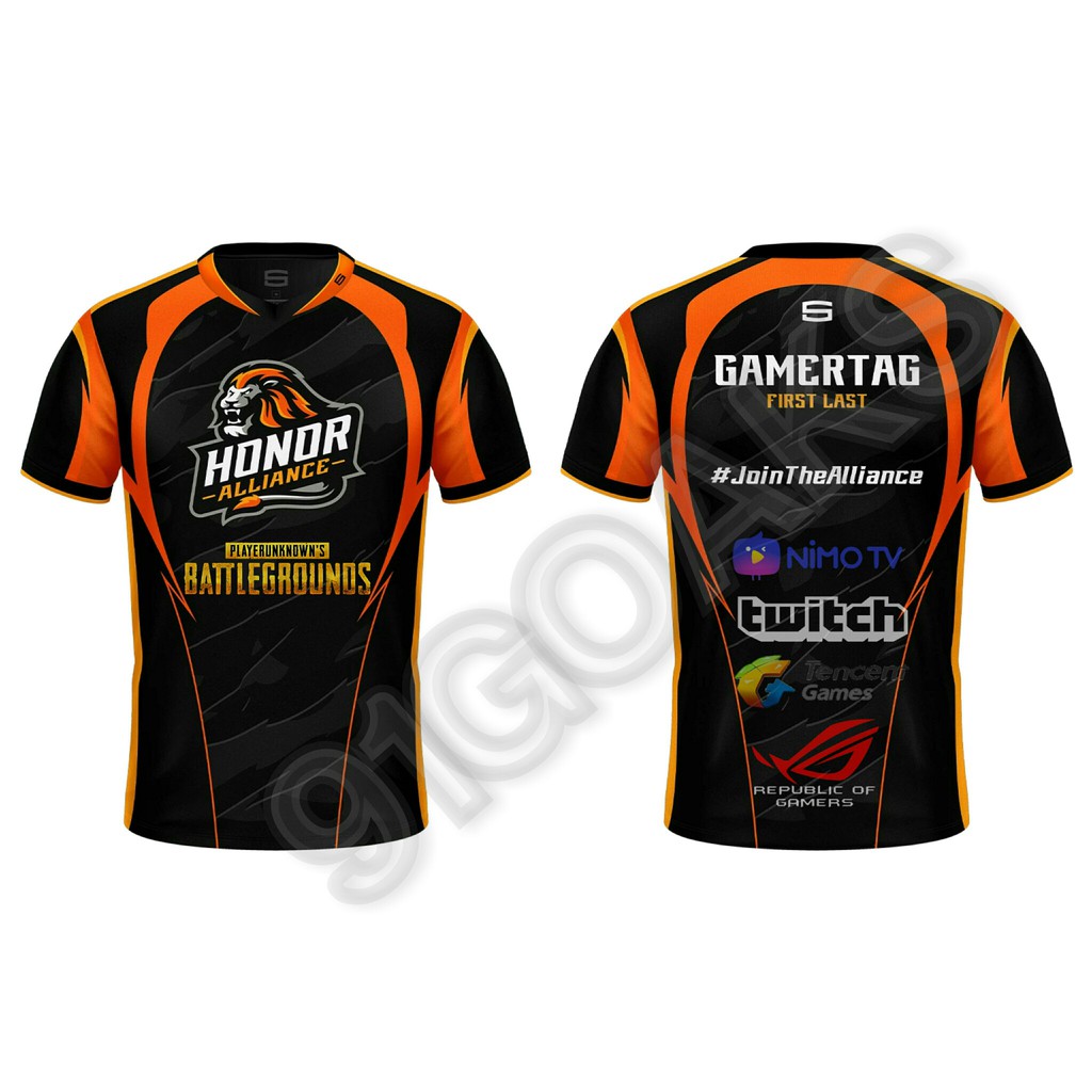 JERSEY BAJU GAME TIM PUBG LOL CS GO MOBILE LEGEND DOTA 2 GAMING KUNING Shopee Indonesia