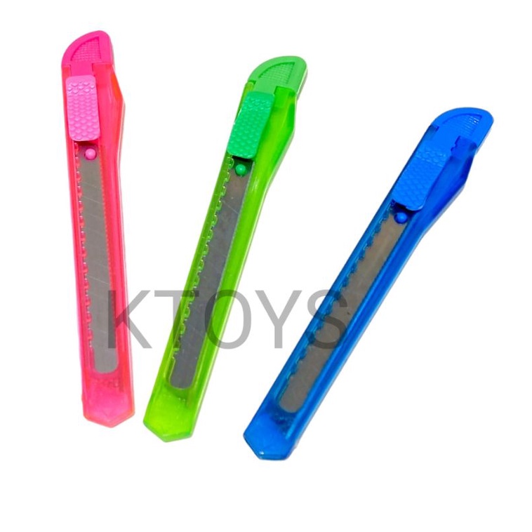 pisau cutter mini kecil plastik warna warni