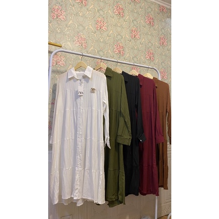 MIDI SERAT KAYU FULL KANCING