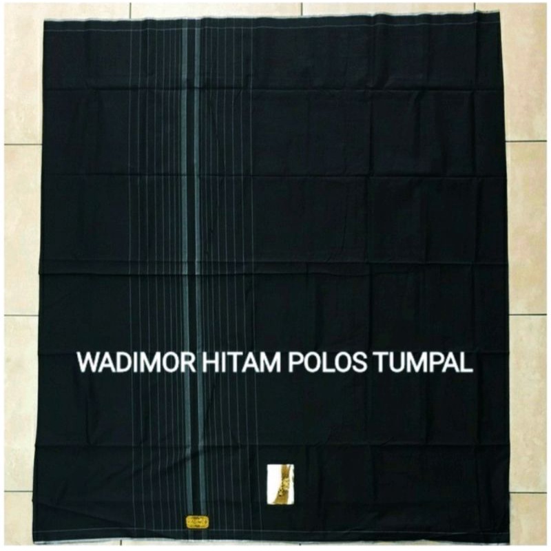 Sarung Wadimor hitam tumpal/Sarung polos hitam/Polos Hitam/Sarung Wadimor hitam