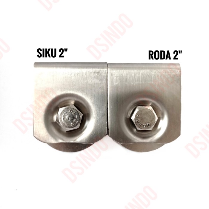 Roda Pintu Pagar Stainless Steel 2" Siku