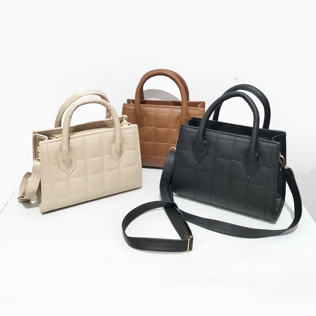 Tas Bahu Trendy Wanita Shoulder Bag Polos Remaja Cewek Tas Selempang Fashion Tali Panjang Terbaru