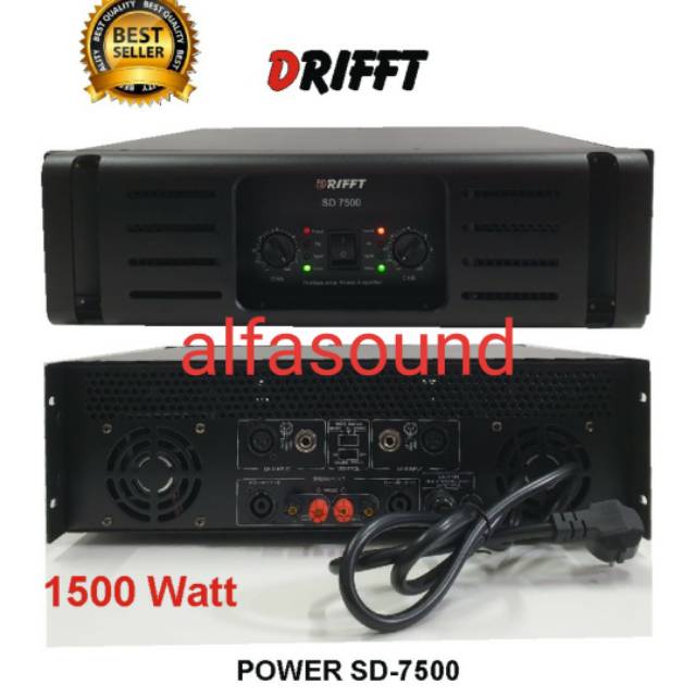 Power Amplifier Soundrifft SD 7500 1500 Watt Ampli SD7500