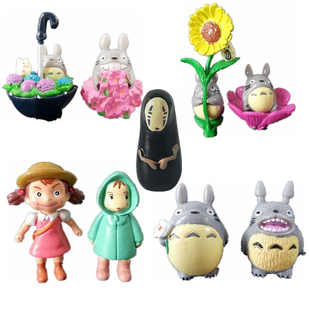 Lanfy My Neighbor Totoro Garden Car Ornaments Figure Toy 3-5cm Mainan Anak PVC Ada Muka Man