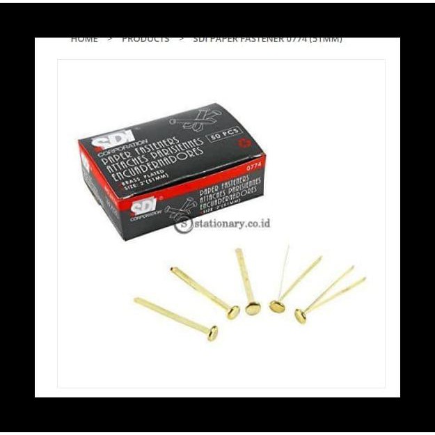 

UPDATE SDI PAPER FASTENER 0774 (51MM) PAKET ALAT TULIS TERMURAH DAN TERBARU