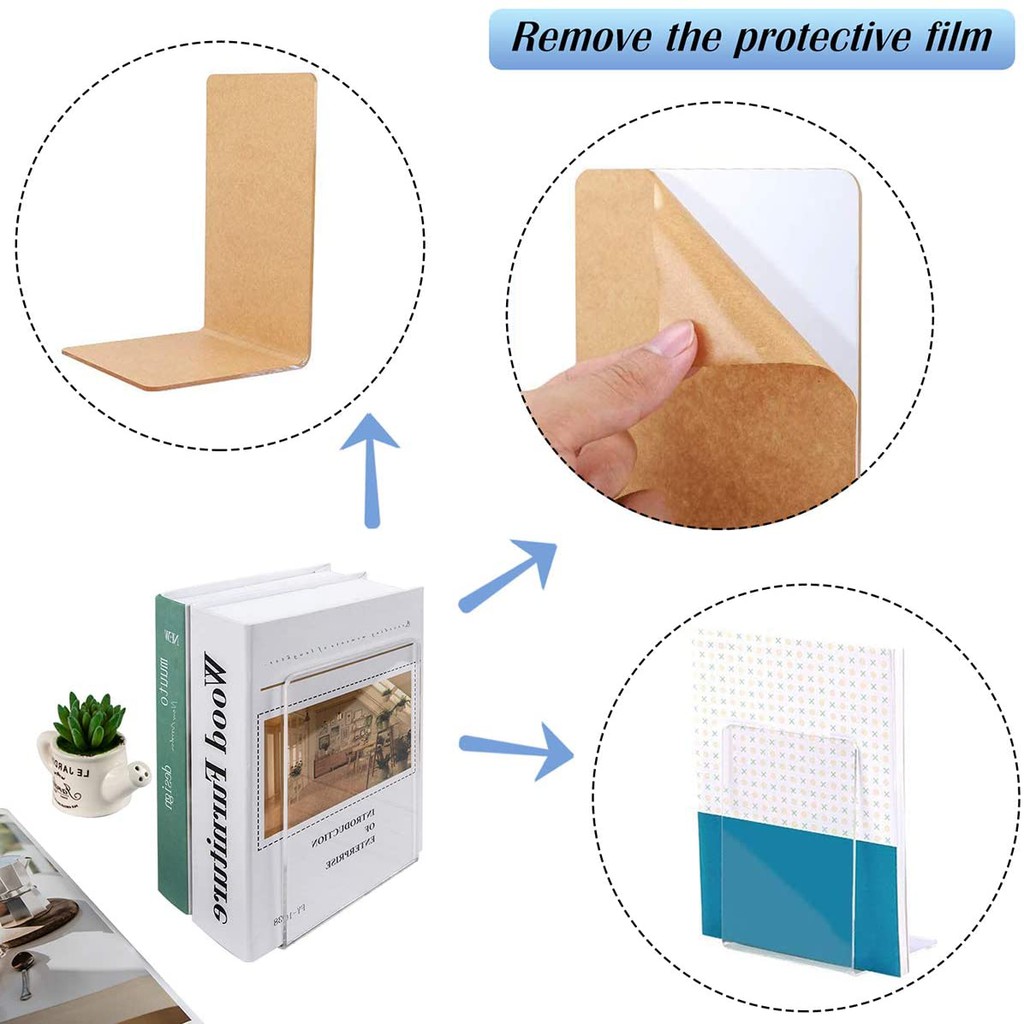

ACRYLIC BOOK STAND PENAHAN BUKU PEMBATAS BUKU GANJAL BUKU 5mm