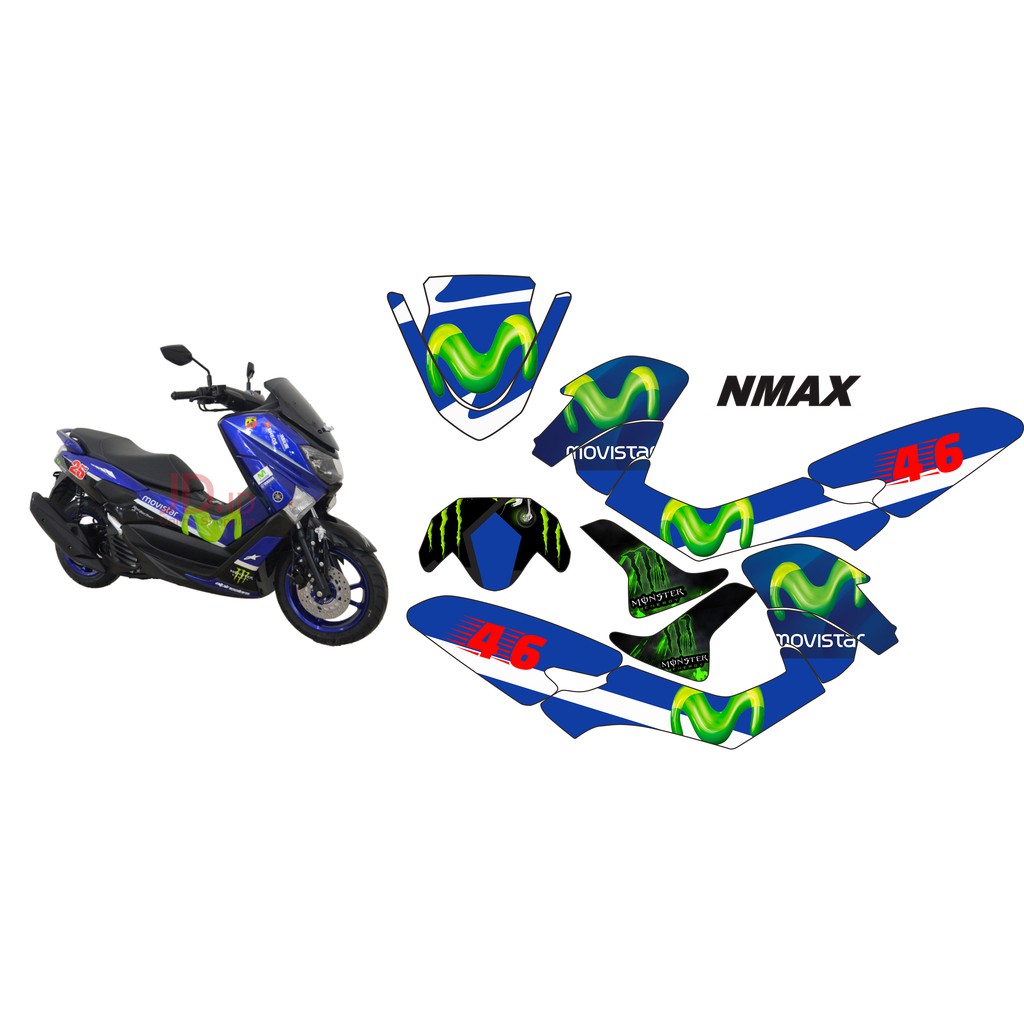 Decal Stiker Motor NMAX Yamaha Moviestar Semua Warna