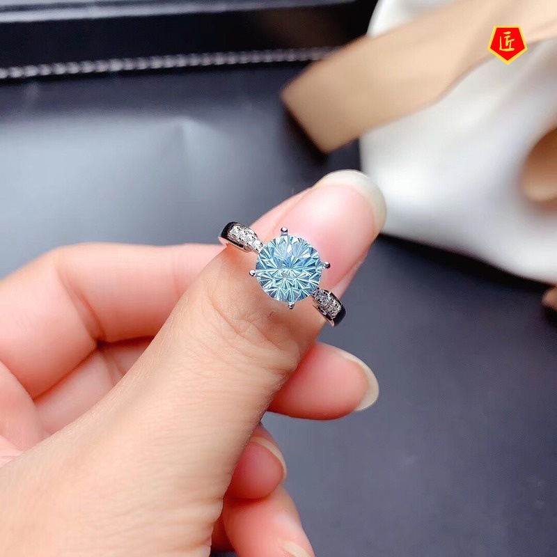 [Ready Stock]Classic Moissanite Ring Pt950 Simple Fashion