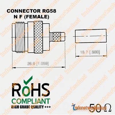 KONEKTOR CONNECTOR RG58 N F (FEMALE)