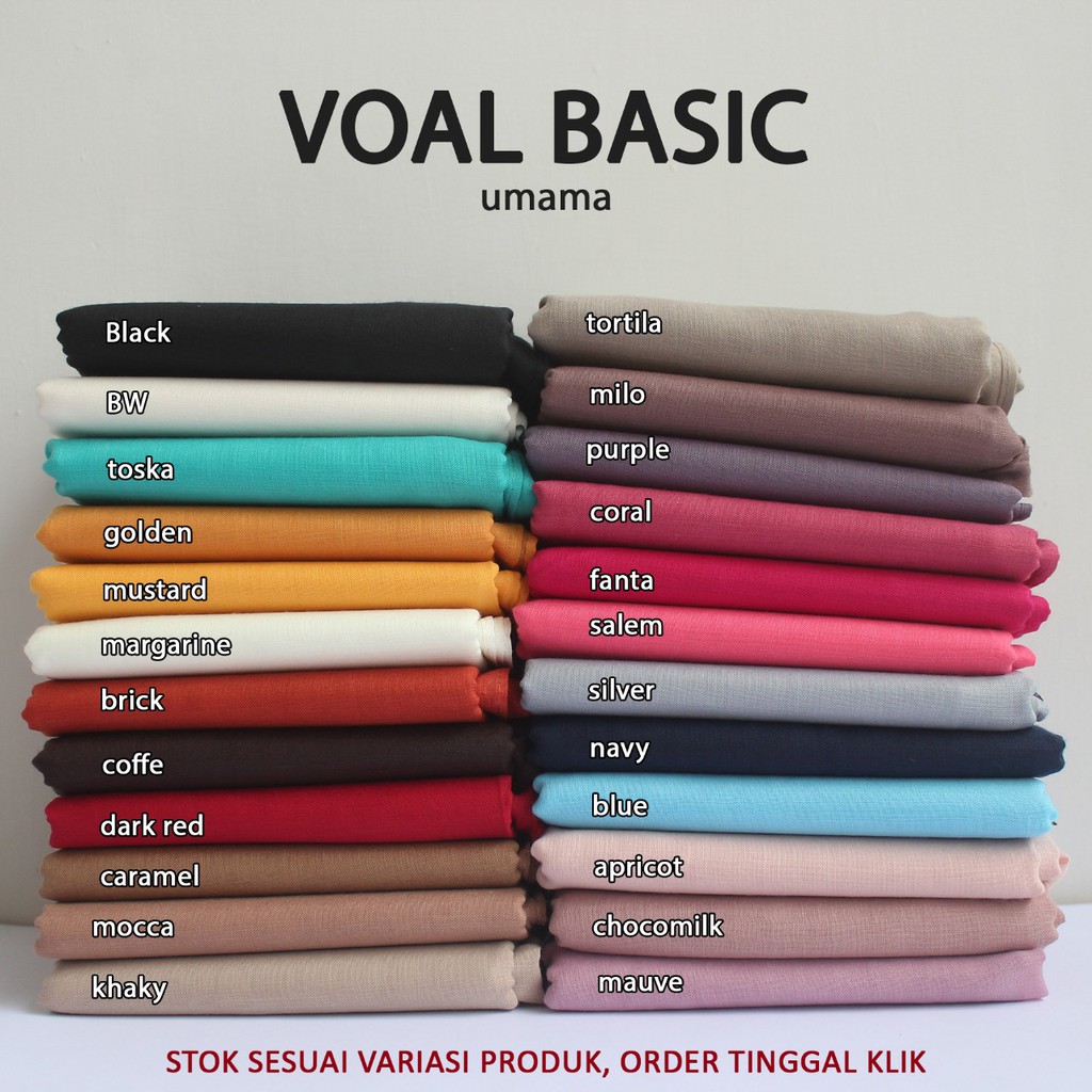  jilbab  hijab segiempat basic voal  polos umama  scarf 