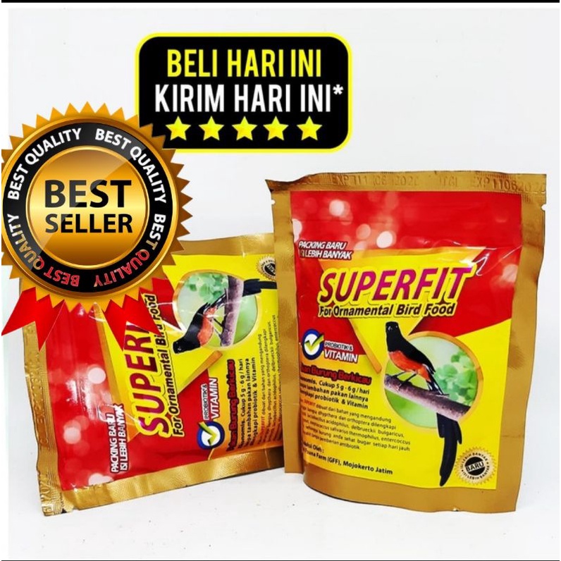 SUPERFIT GOLD PUR VOER HARIAN PAKAN BURUNG MURAI KACER IJO CIBLEK TERNAK LOMBA