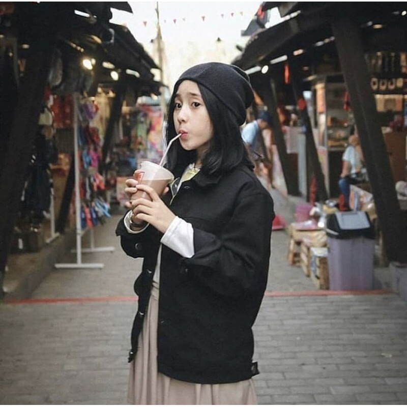 Jaket Jeans Jumbo Snow Black Premium Quality-Hitam