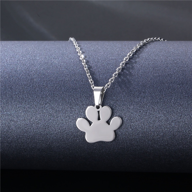 Trendi lucu anjing paw kalung fashion sederhana anjing paw liontin klavikula kalung ornamen