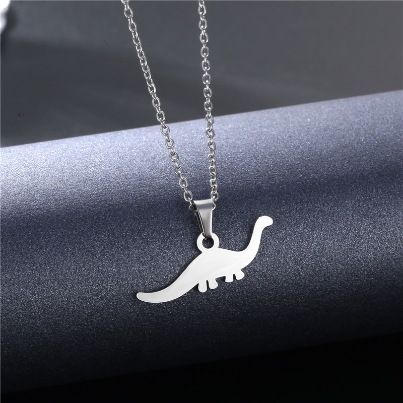 Pribadi fashion baja ornamen dinosaurus hewan kalung Amerika Selatan Stainless steel Kalung