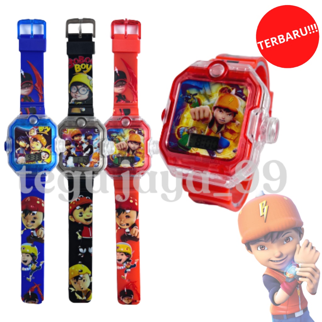 JAM TANGAN FASHION ANAK LAKI LAKI LAMPU MUSIK KARAKTER BOBOIBOY TE1051