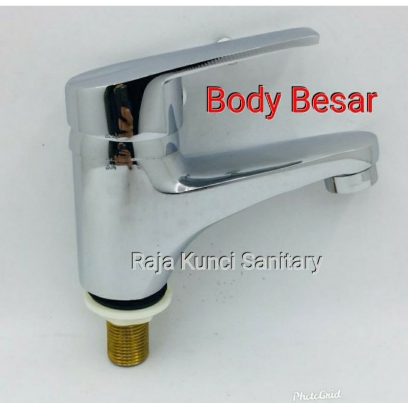 Kran Wastafel Model TOTO/Kran Wastafel Push Up Tebal Dingin Hitam/Black