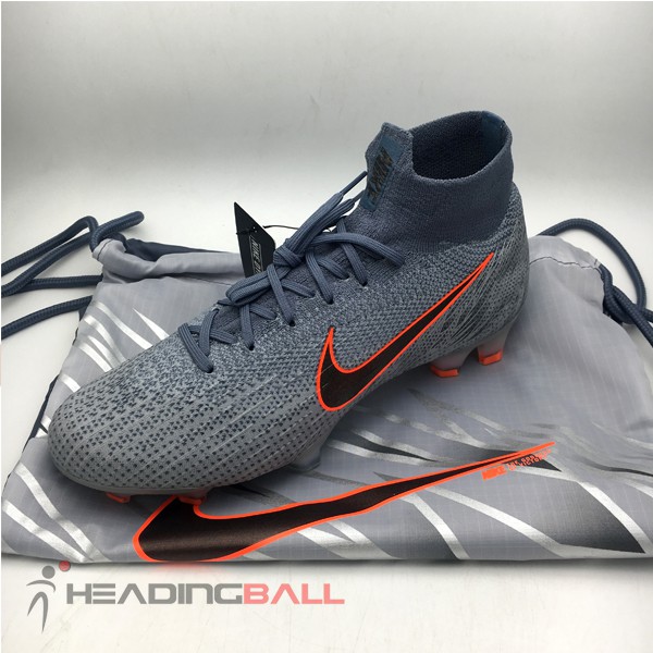 Sepatu Bola Nike Original Superfly 6 Elite FG Wolf Grey Blue AH7365-008
