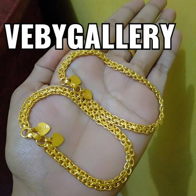 Gelang dobel nori 5 gram lapis emas 24 best seller murahhhh