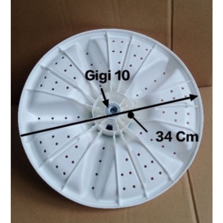 Pulsator mesin cuci sharp Diameter 34 cm gigi 10