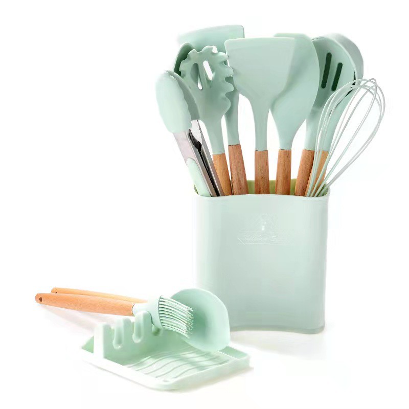 Sillicone Utensil Set 11 Pcs / Sutil Spatula Set Silikon tahan panas