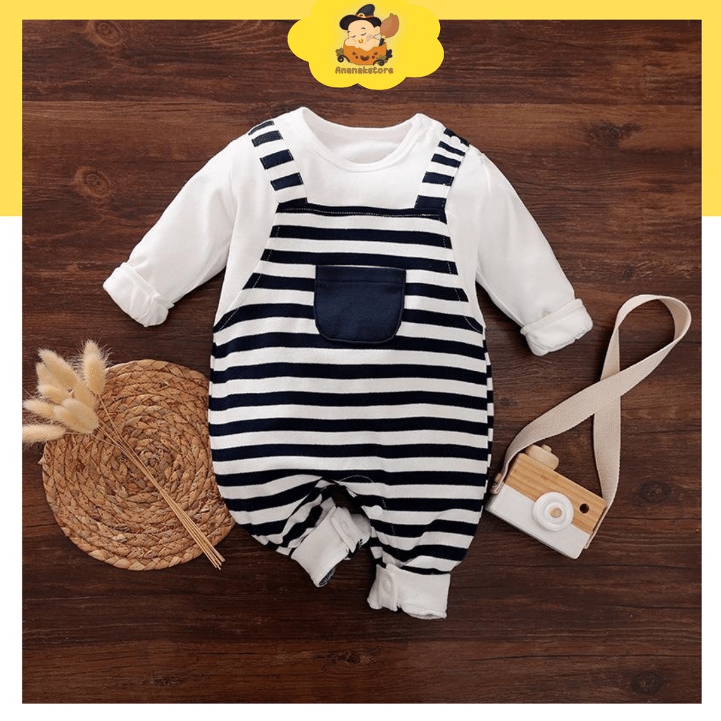 Jumper bayi 0-18 bulan Motif Garis / Jumper bayi lengan panjang lucu