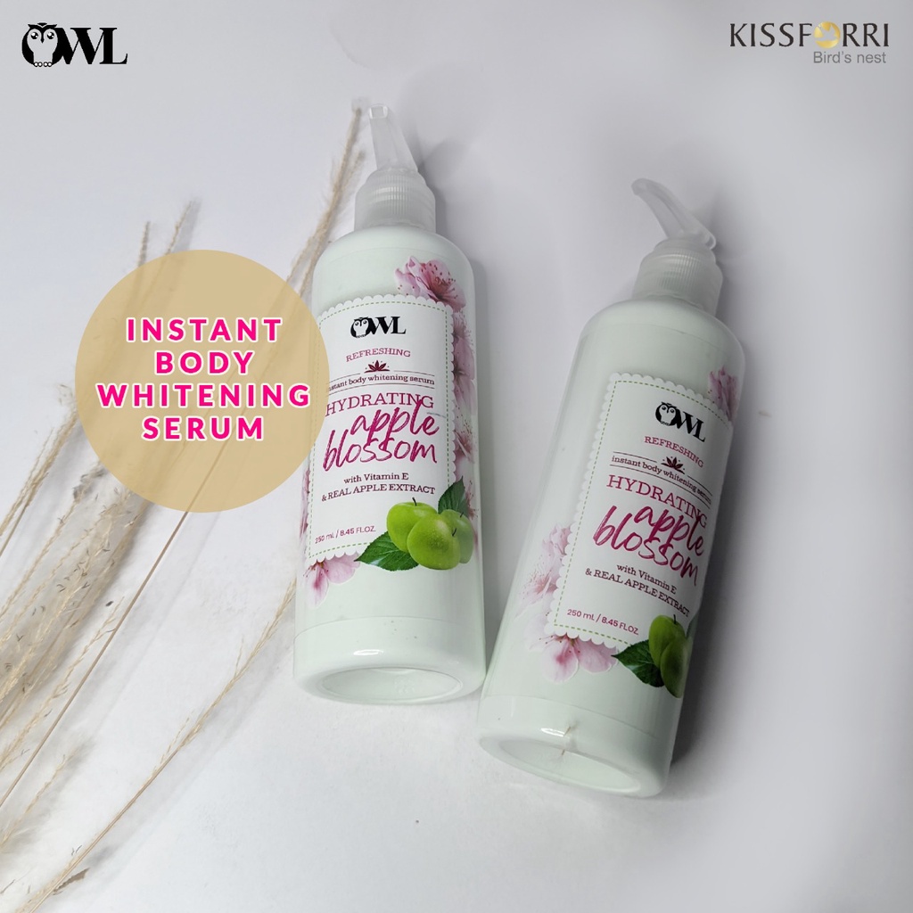 OWL Instant Body Whitening Serum | Body Lotion | Body Cream | Pemutih Tangan| Hydrating Apple Blosso