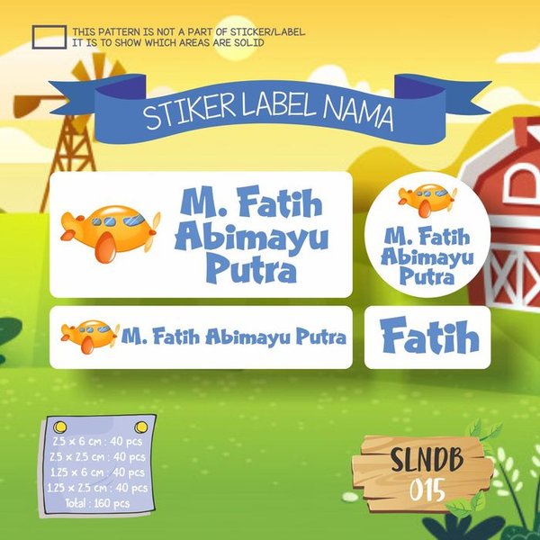 

Segera Beli SLNDB-015 stiker label nama anak kartun waterproof sticker anti air Berkualitas