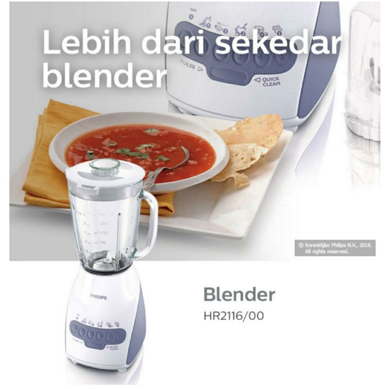 Blender Philips Kaca HR 2116 Blender Philips Beling Philips 2116 Blender Gelas Philips Pelumat Juice Buah
