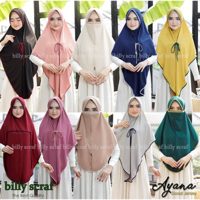 AYANA JILBAB 3 IN ONE / JILBAB MASKER / JILBAB NIQOB