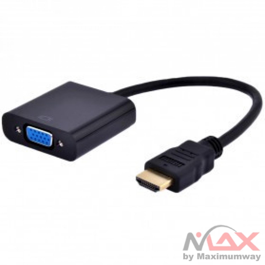 HDMI to VGA Port Cable Kabel Adapter HDMI Male ke VGA Female HDMI Cowok Laki ke VGA Cewek perempuan Adaptor converter HD 1080P Digital To Analog Converter Cable HDMI-compatible To VGA Adapter For PS4 PC Laptop TV Box To Projector Displayer