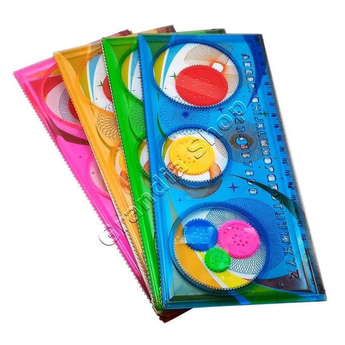 

Barang Berkualitas Penggaris Bunga Putar Ajaib / Spirograph ATK Mainan Jadul 90an MURAH