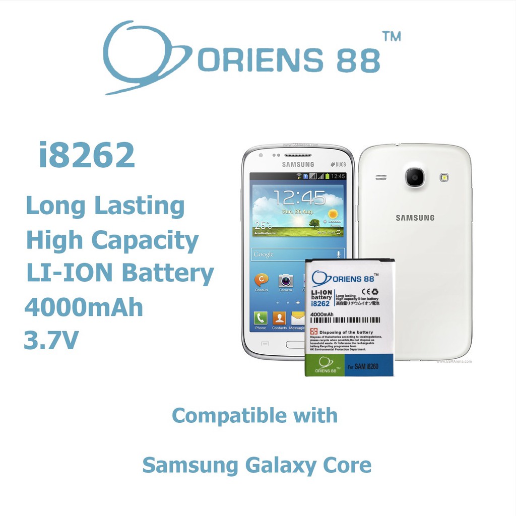 Baterai Batre Battery Double Power IC Samsung Core i8262 OR88/ Oriens88