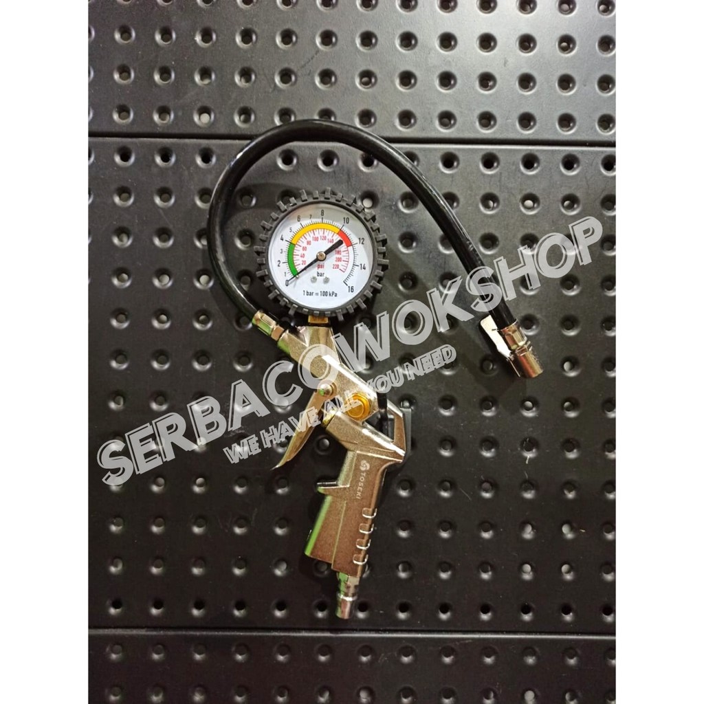 Toseki Tyre Inflator Preasure Gauge 3 in 1 Isi Angin Ban Mobil Motor Tyre Gauge Termurah Berkualitas