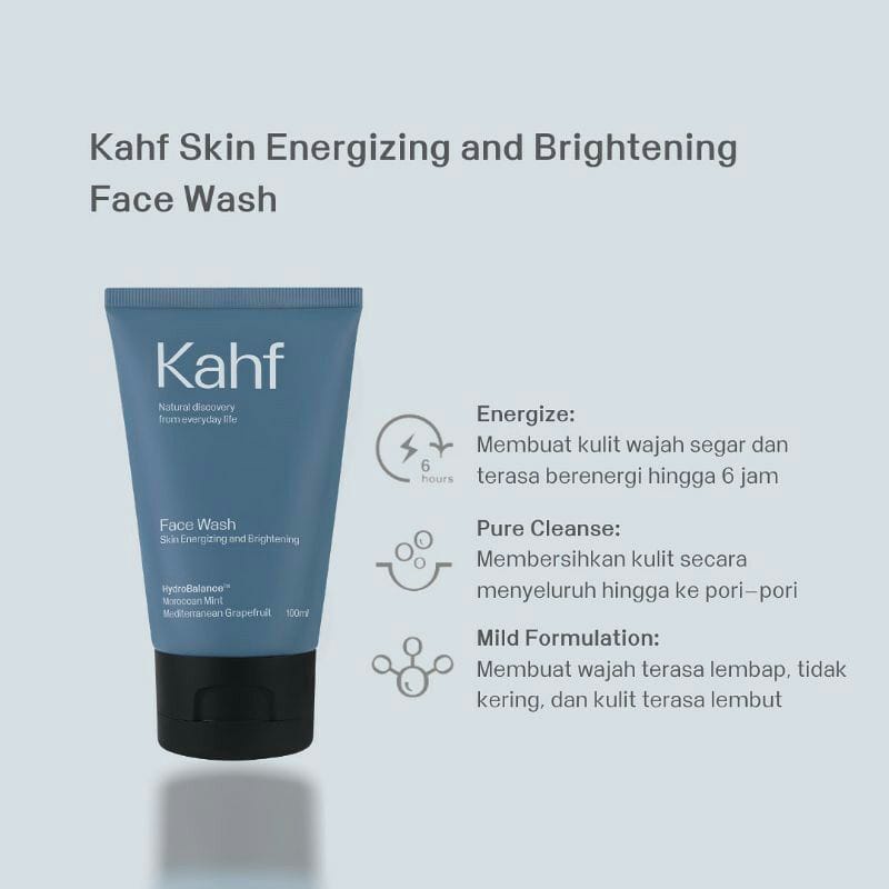 Kafh Face Wash 100ml / Kahf Skin Energizing and Brightening / Kahf Oil and Acne