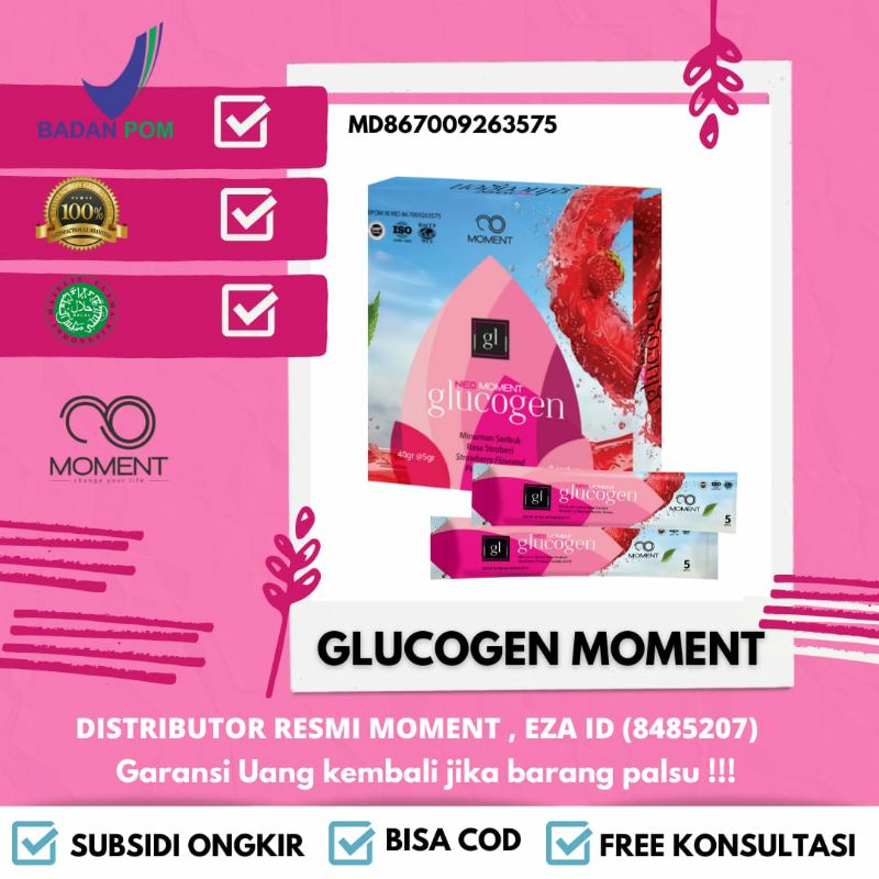 ASLI)Neo Glucogen Moment Minuman Suplemen Nutrisi ✅Pemutih Kulit ✅Jerawat ✅Promil Paket