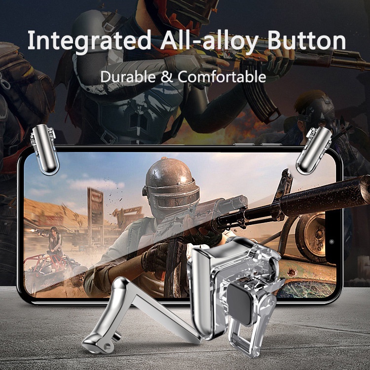 QOOLA Gamepad L1 R1 Joystick Tombol Tembak Bahan Metal Untuk Controller Permainan Ponsel Pubg FF COD